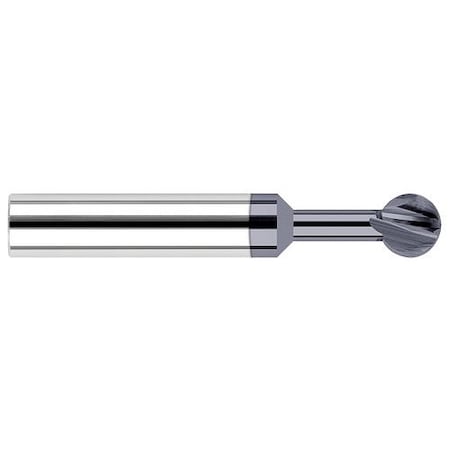 Harvey Tool 1/4 in. Cutter dia. x 7/16 Neck Length x 300 Degree Carbide Undercutting End Mill, 4 Flutes, AlTiN Coated 738616-C3